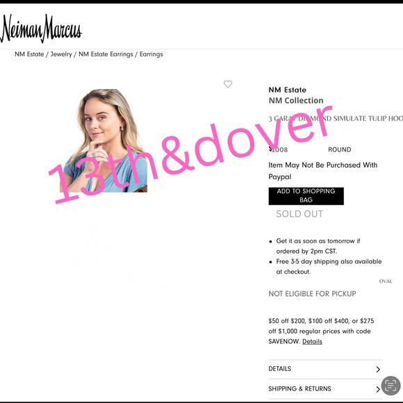 3ct Tulip Hoop Earrings - Picture 13 of 13